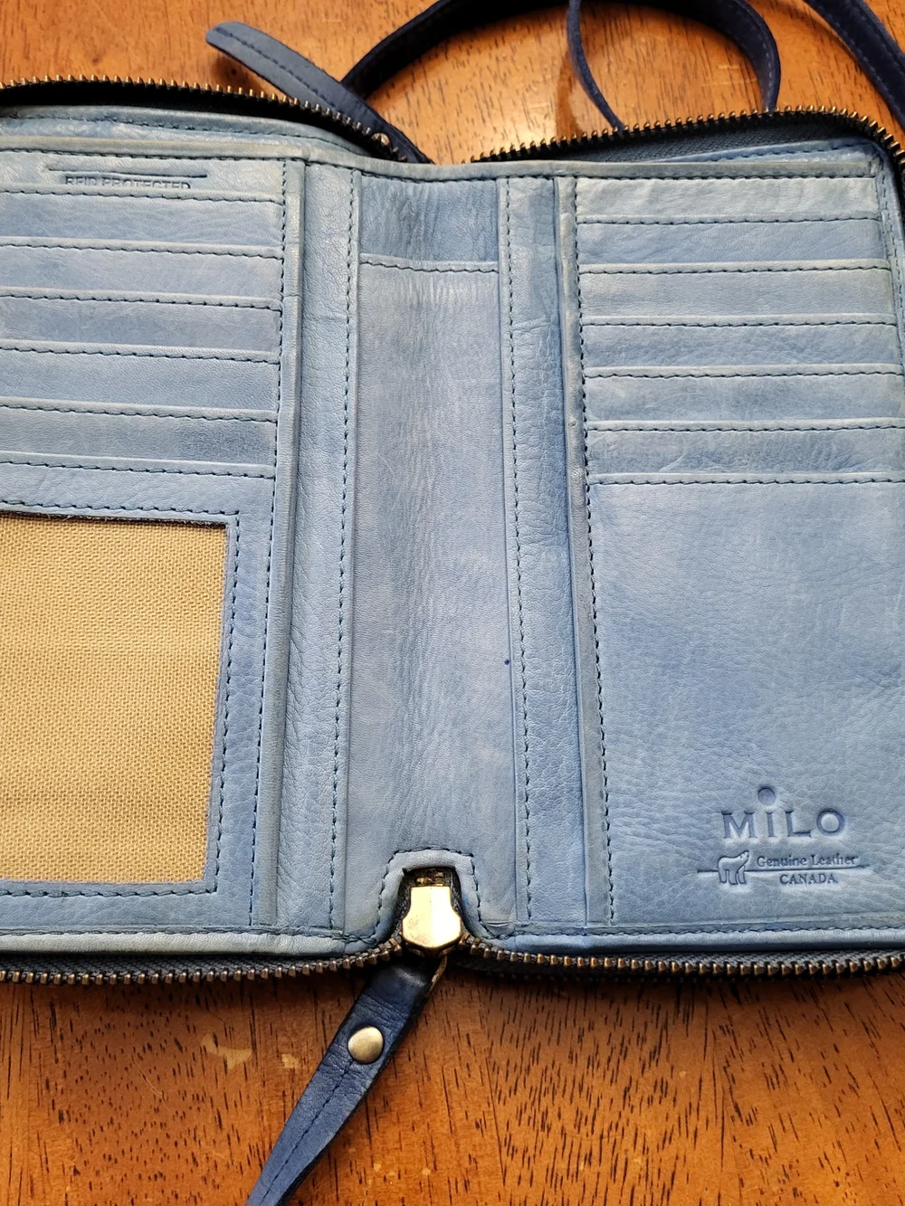 Milo Genuine Canadian Leather Woven Crossbody Bag with Phone Pocket And Wallet